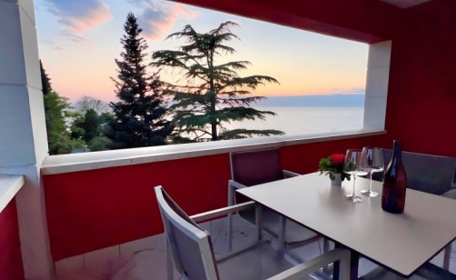 Enosobni apartma z balkonom in pogledom na morje (2+2 osebi)